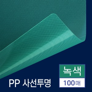 PP표지 사선투명 녹색 B5 100매